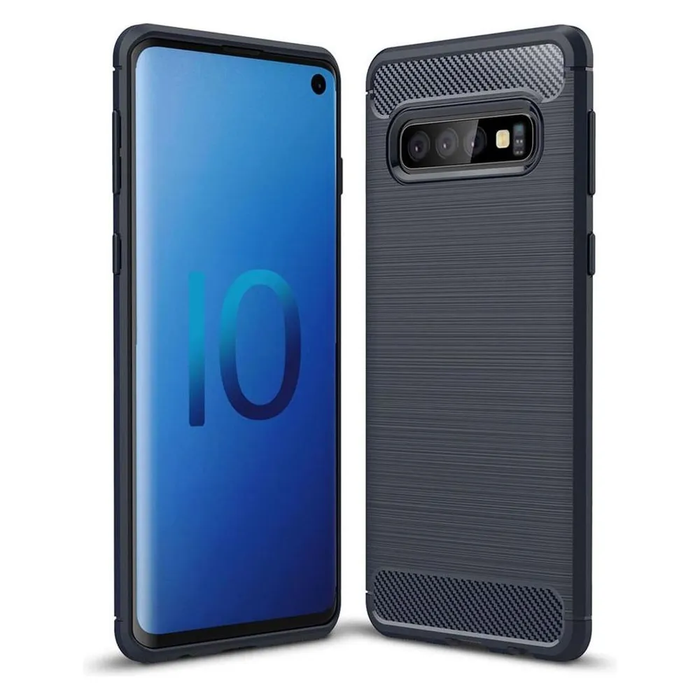 König Design Handyhülle für Samsung Galaxy S10 Schutzcase Backcover Bumper Etuis Rahmen Blau (Samsung Galaxy S10)