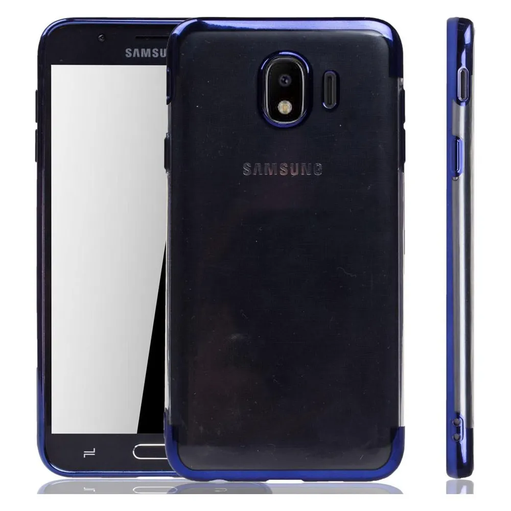 König Design Handyhülle für Samsung Galaxy J4 Schutzcase Backcover Bumper Etuis Rahmen Blau (Samsung Galaxy J4)