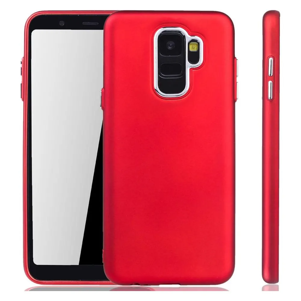 König Design Handyhülle für Samsung Galaxy A6 (2018) Schutzcase Backcover Bumper Etuis Rot (Samsung Galaxy A6 (2018))