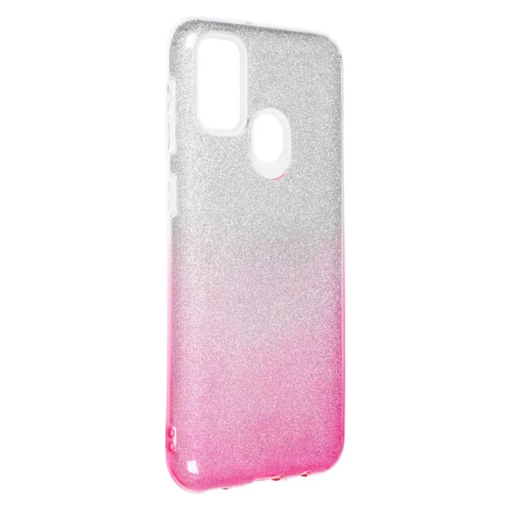 König Design Handyhülle für Samsung Galaxy M21 Schutzcase Cover Bumper Schale Glitzer Pink