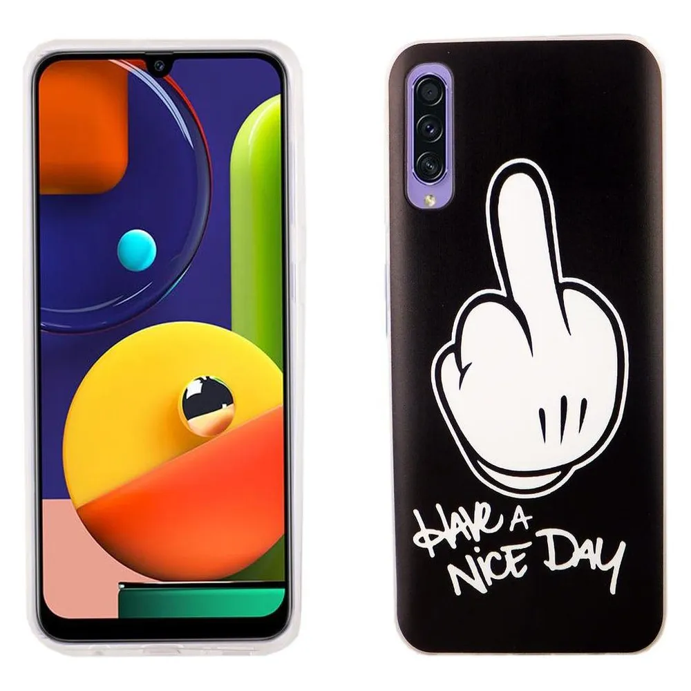 König Design Handyhülle für Samsung Galaxy A50s Schutzcase Backcover Bumper Etuis Schwarz (Samsung Galaxy A50s)