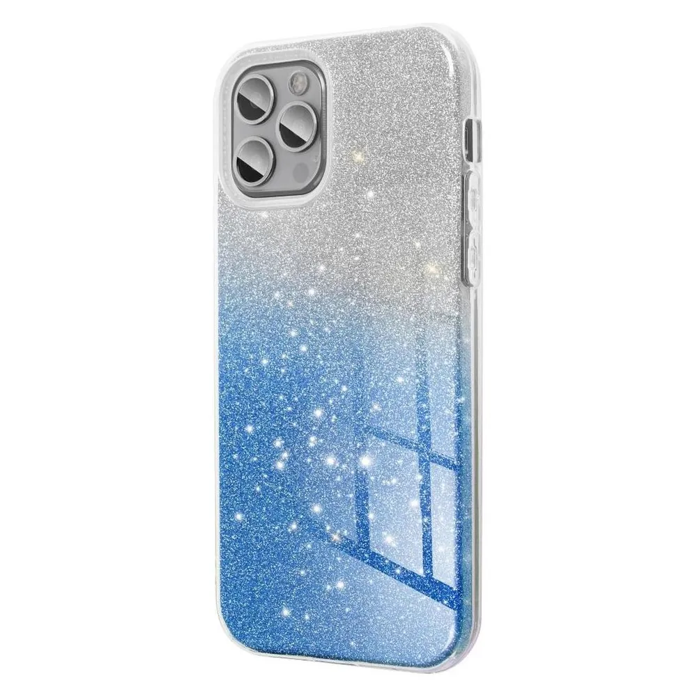König Design Handyhülle für Samsung Galaxy A52 5G Schutzcase Cover Bumper Schale Glitzer Blau