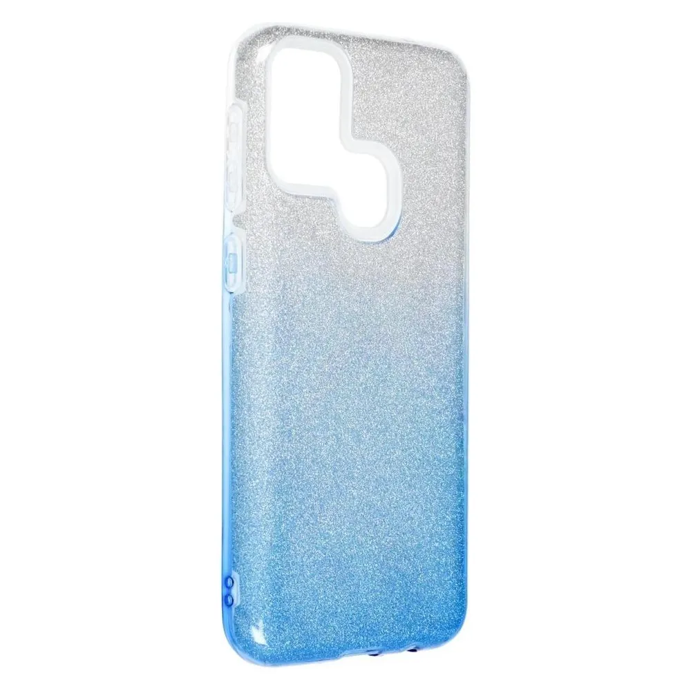 König Design Handyhülle für Samsung Galaxy M31 Schutzcase Cover Bumper Schale Glitzer Blau