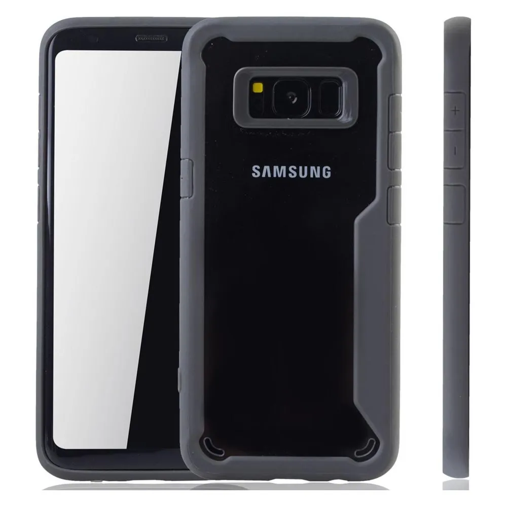 König Design Handyhülle für Samsung Galaxy S8 Schutzcase Backcover Bumper Etuis Rahmen Grau (Samsung Galaxy S8)