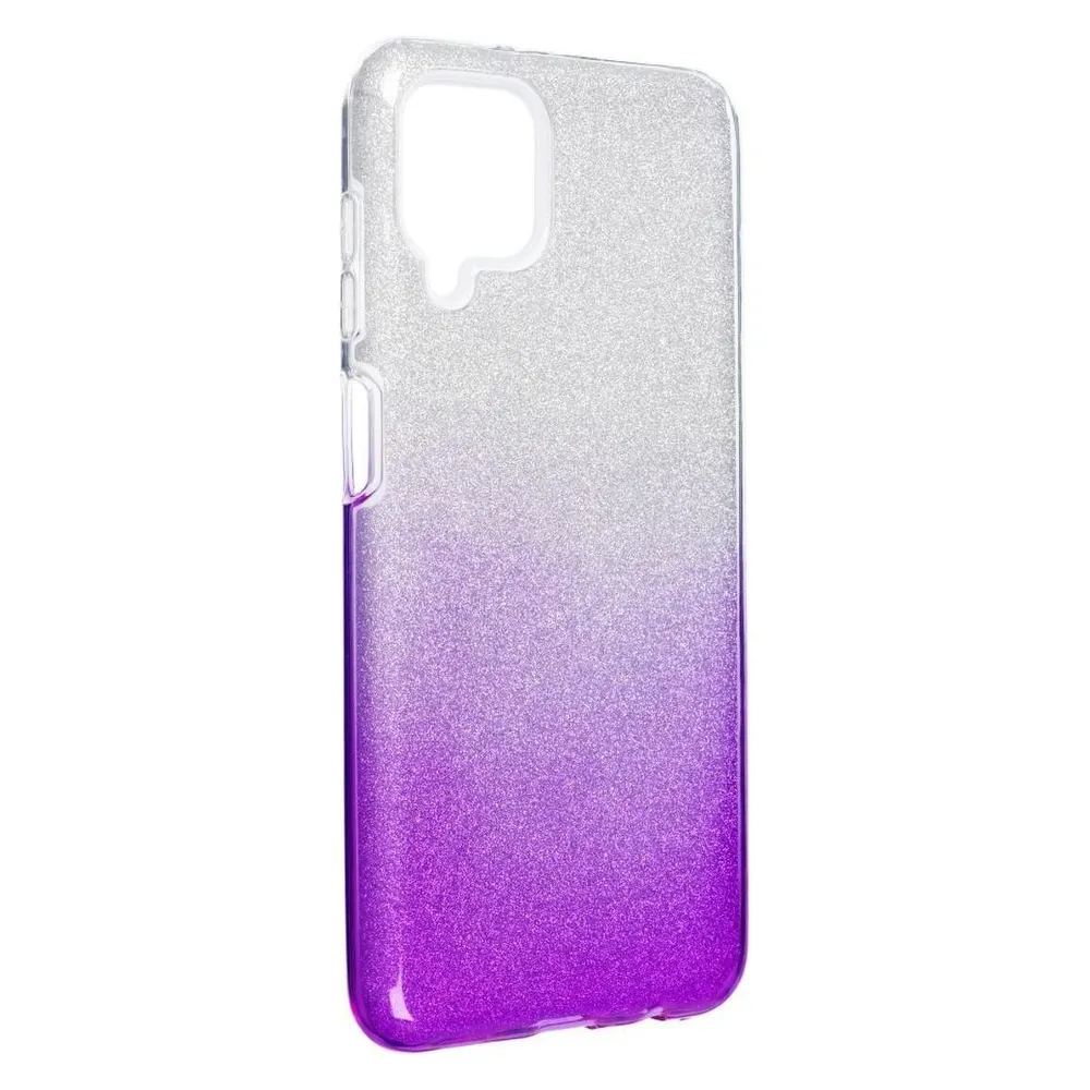 König Design Handyhülle für Samsung Galaxy A12 Schutzcase Cover Bumper Schale Glitzer Violett