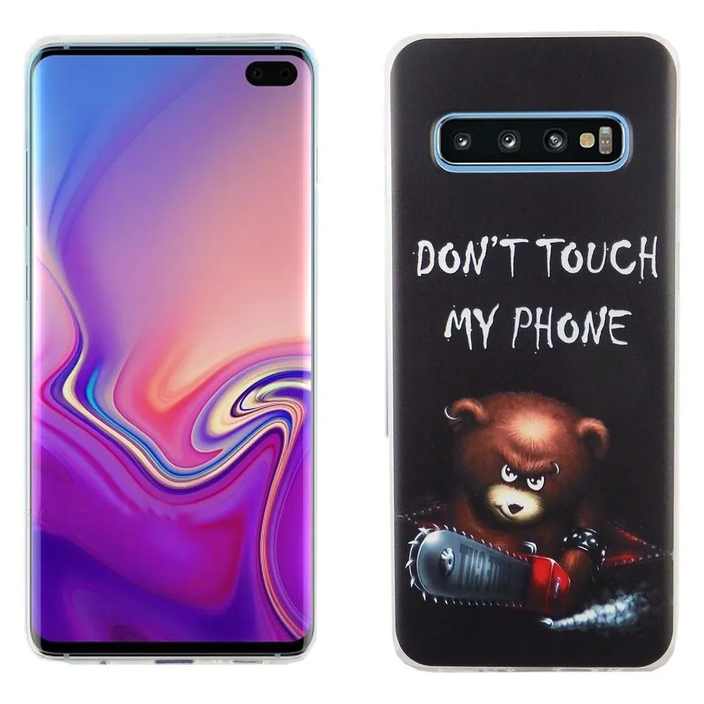 König Design Handyhülle für Samsung Galaxy S10 Plus Schutzcase Backcover Bumper Etuis Schwarz (Samsung Galaxy S10+)