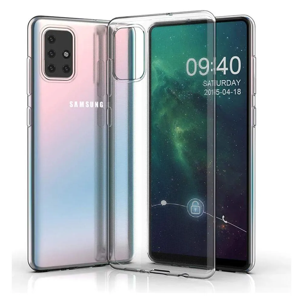 König Design Handyhülle für Samsung Galaxy A71 Schutzcase Backcover Bumper Etuis Transparent (Samsung Galaxy A71)