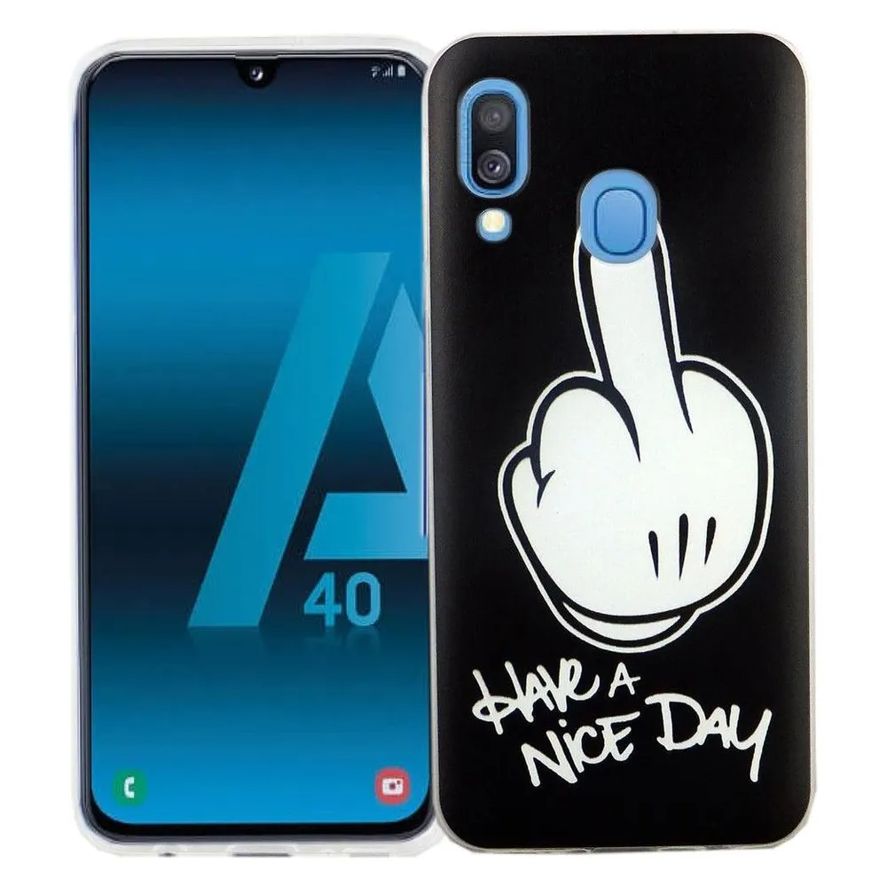 König Design Handyhülle für Samsung Galaxy A40 Schutzcase Backcover Bumper Etuis Case Schwarz (Samsung Galaxy A40)