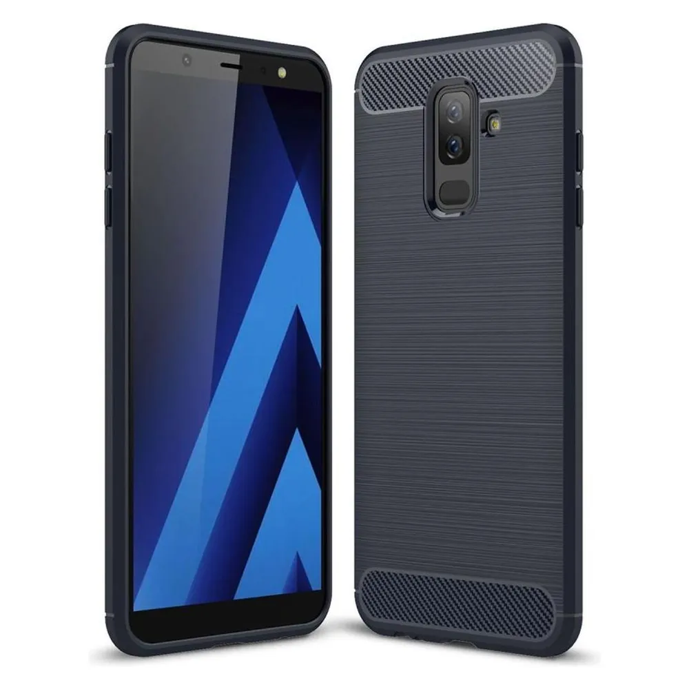 König Design Handyhülle für Samsung Galaxy A6 Plus (2018) Schutzcase Backcover Bumper Blau (Samsung Galaxy A6 (2018))