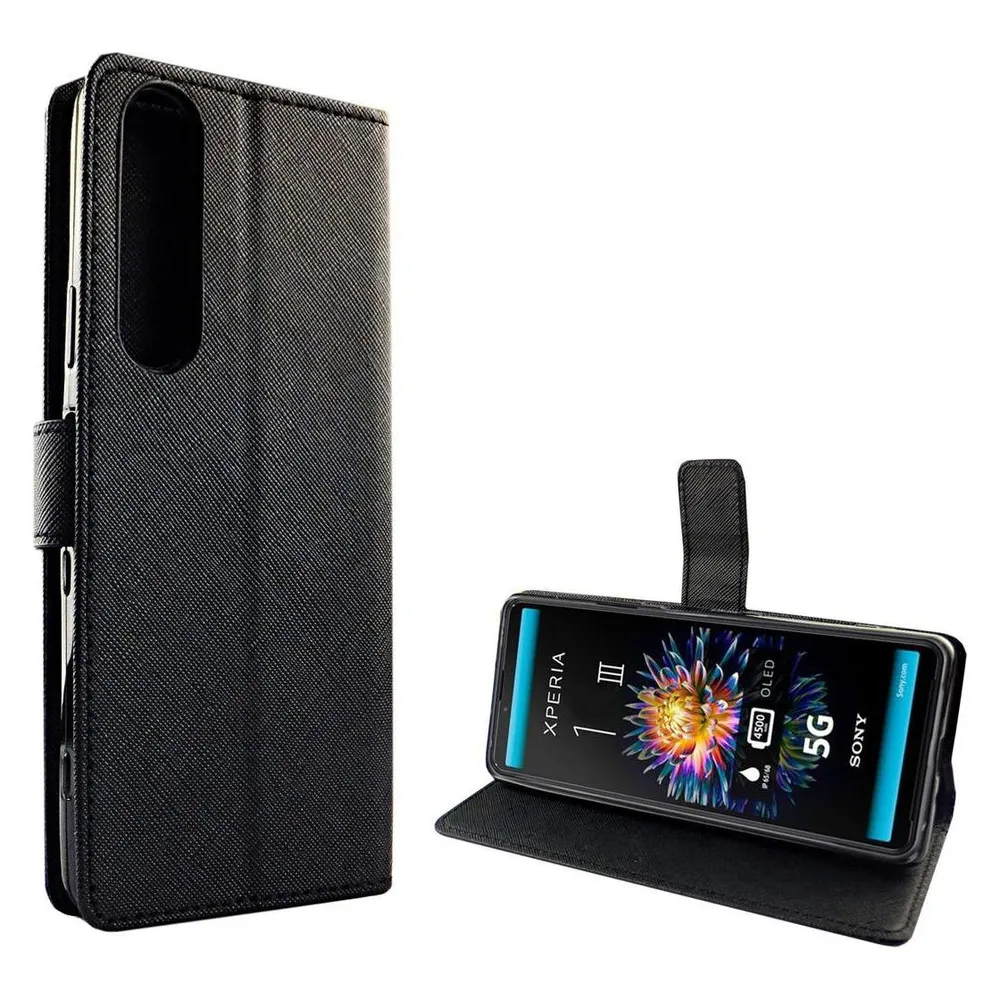 König Design Handyhülle für Sony Xperia 5 III Case Cover Schutztasche Schutzhülle Bookstyle (Sony Xperia 5 III)