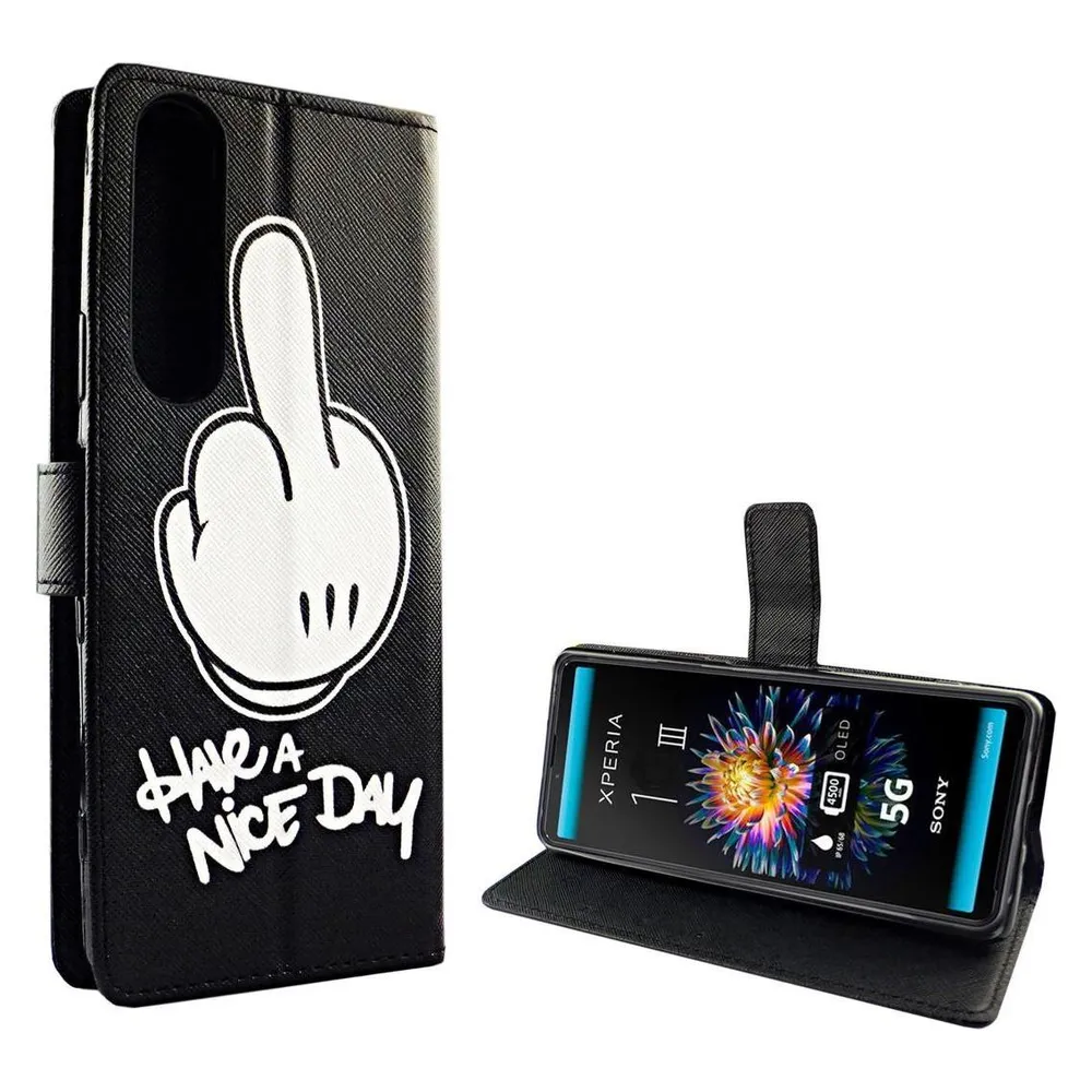 König Design Handyhülle für Sony Xperia 1 III Case Cover Schutztasche Schutzhülle Bookstyle (Sony Xperia 1 III)
