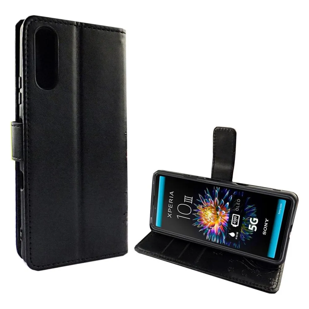 König Design Handyhülle für Sony Xperia 10 III Case Cover Schutztasche Schutzhülle Bookstyle (Sony Xperia 10 III)