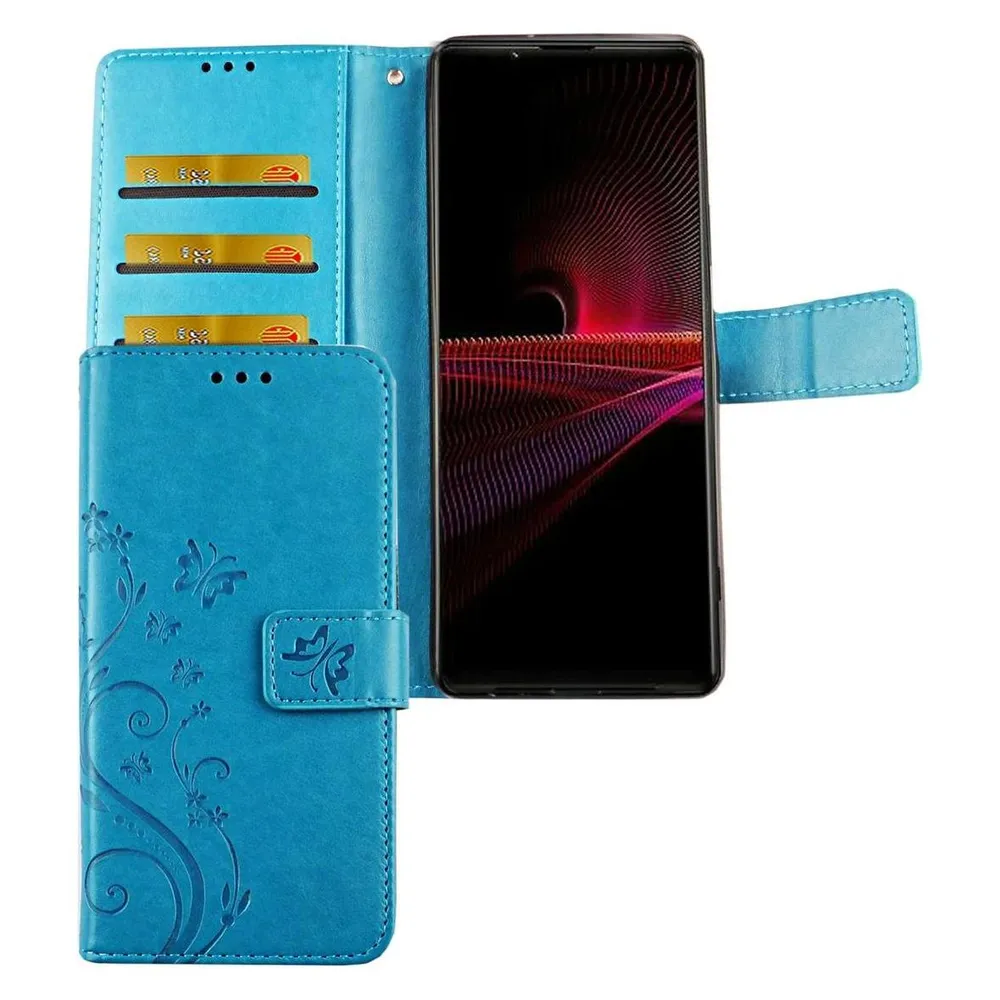 König Design Handyhülle für Sony Xperia 1 III Case Cover Schutztasche Schutzhülle Bookstyle (Sony Xperia 1 III)
