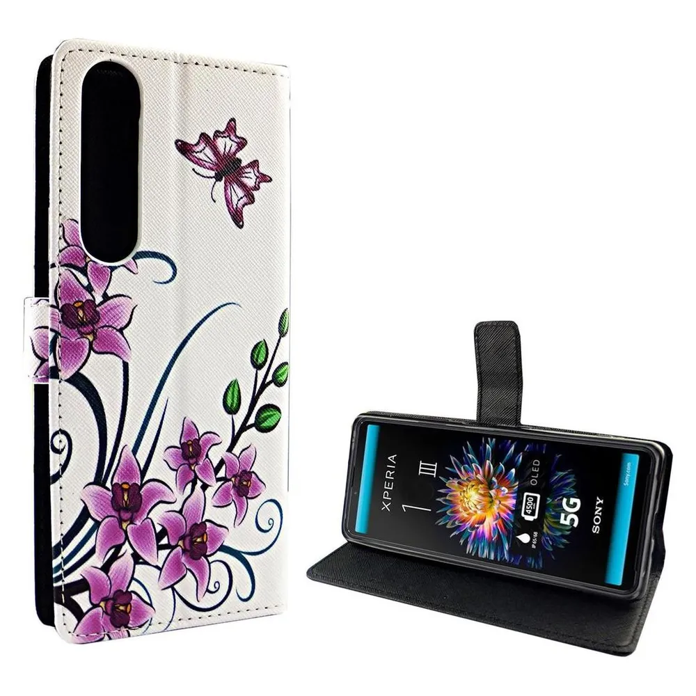 König Design Handyhülle für Sony Xperia 1 III Case Cover Schutztasche Schutzhülle Bookstyle (Sony Xperia 1 III)