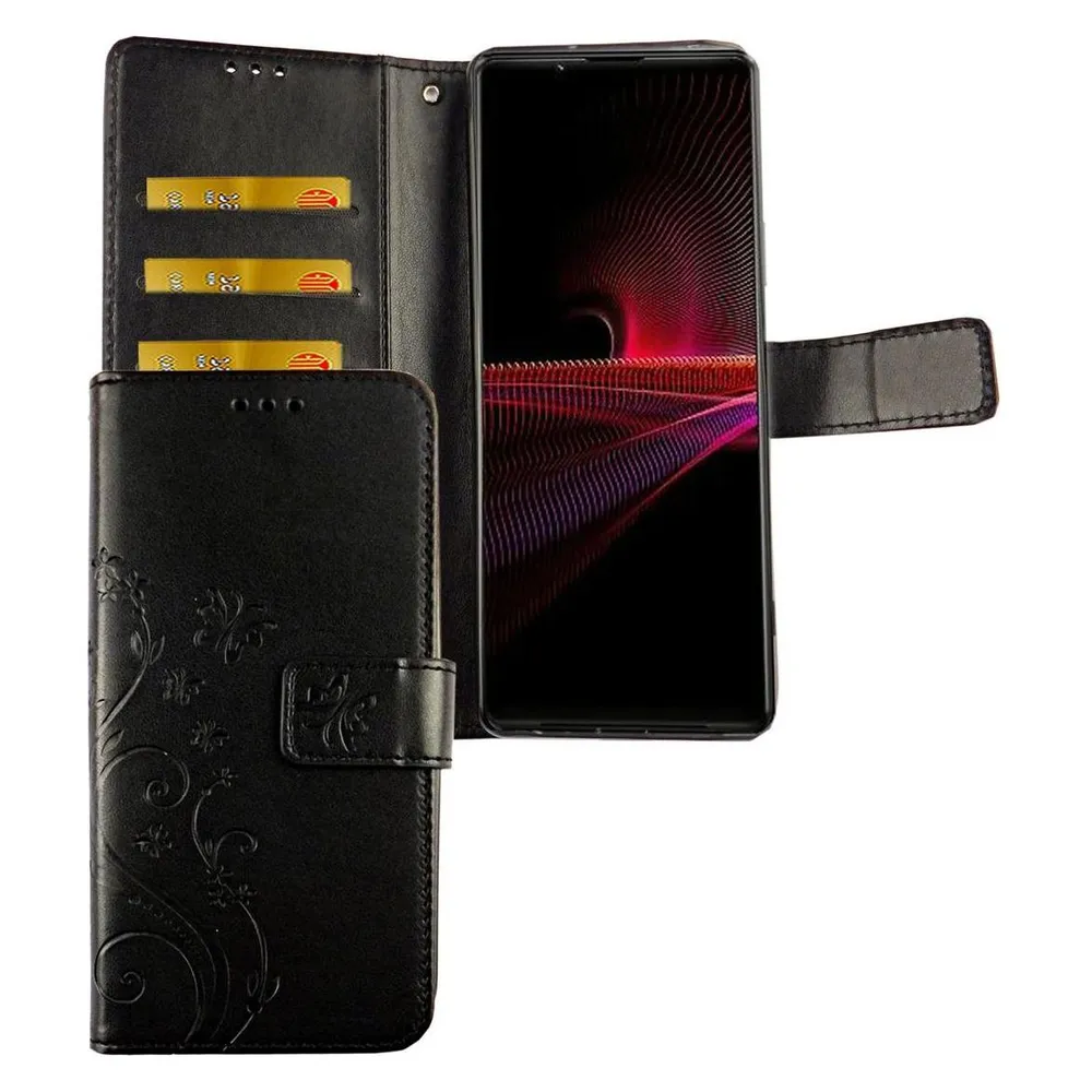 König Design Handyhülle für Sony Xperia 1 III Case Cover Schutztasche Schutzhülle Bookstyle (Sony Xperia 1 III)
