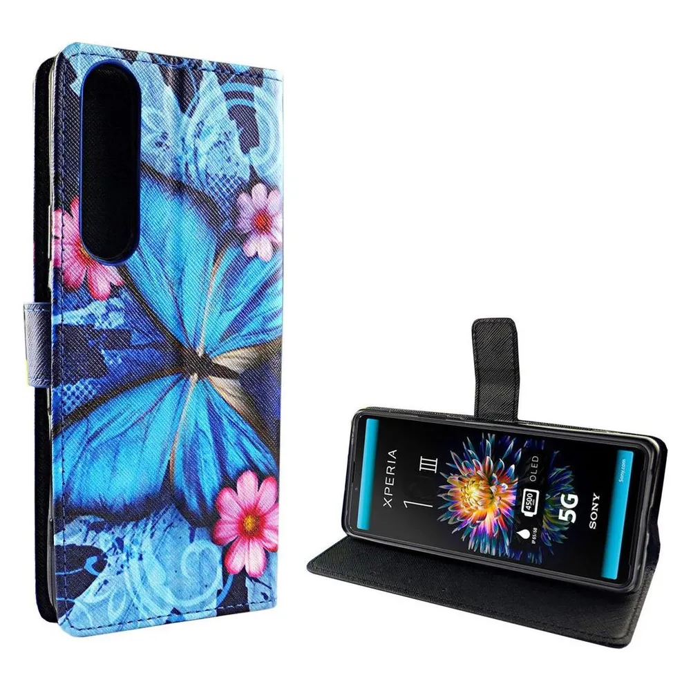 König Design Handyhülle für Sony Xperia 5 III Case Cover Schutztasche Schutzhülle Bookstyle (Sony Xperia 5 III)