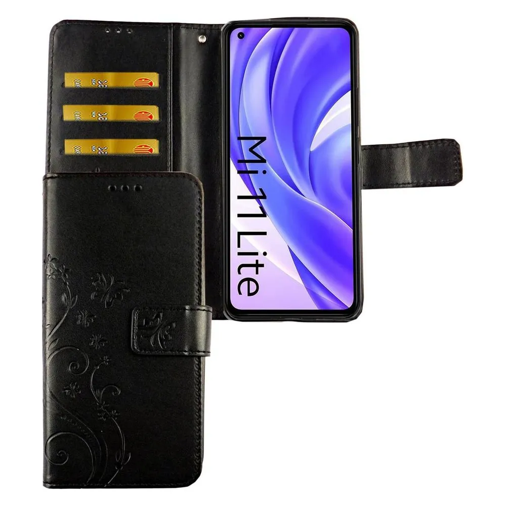 König Design Handyhülle für Xiaomi Mi 11 Lite Case Cover Schutztasche Schutzhülle Bookstyle (Xiaomi Mi 11 Lite)