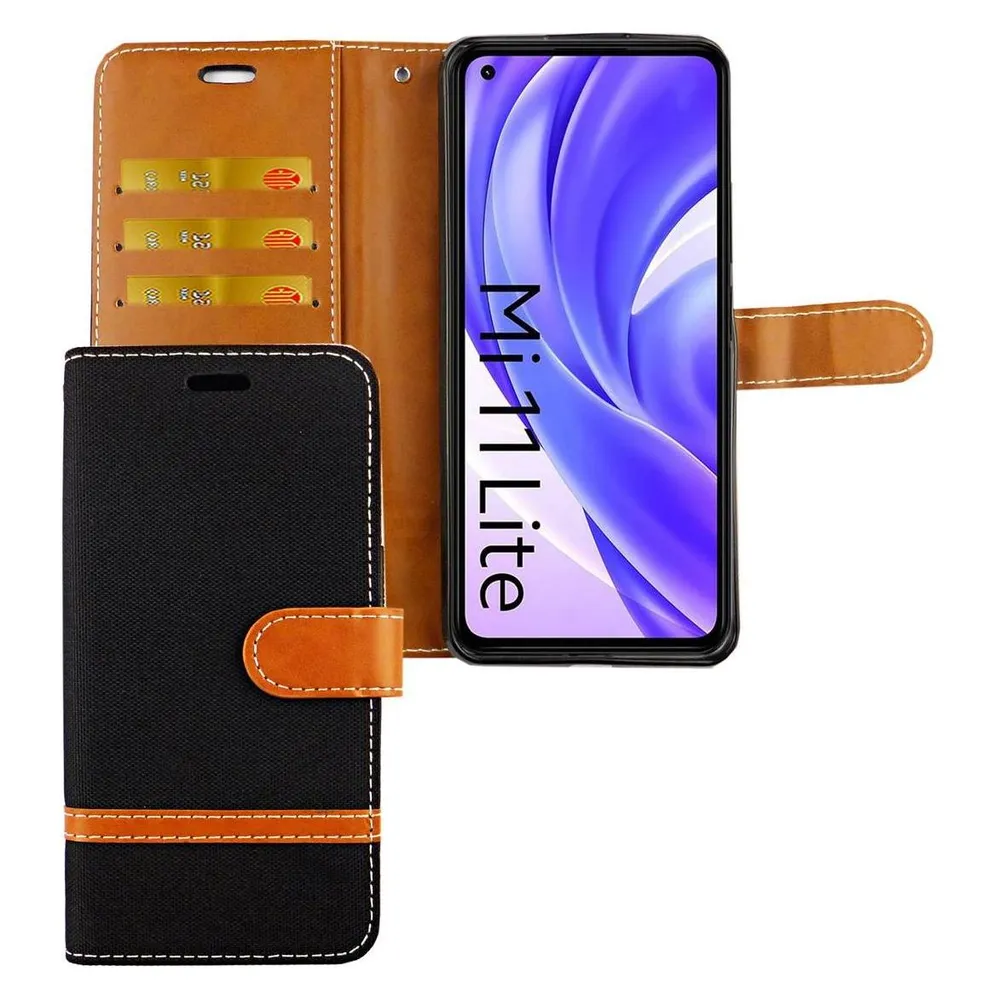 König Design Handyhülle für Xiaomi Mi 11 Lite Case Cover Schutztasche Schutzhülle Bookstyle (Xiaomi Mi 11 Lite)