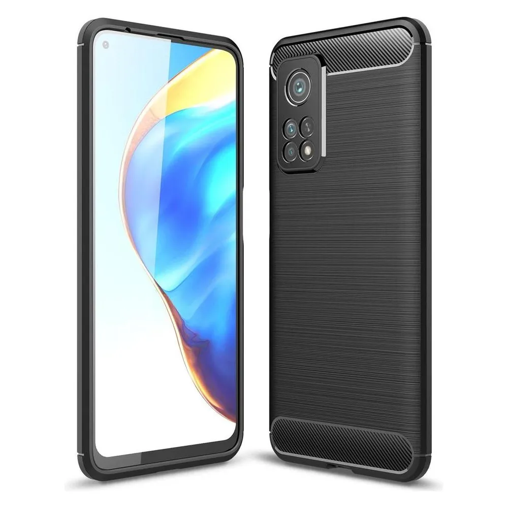 König Design Handyhülle für Xiaomi Mi 10T Case Cover Schutz Tasche Schutzhülle Etuis Schwarz
