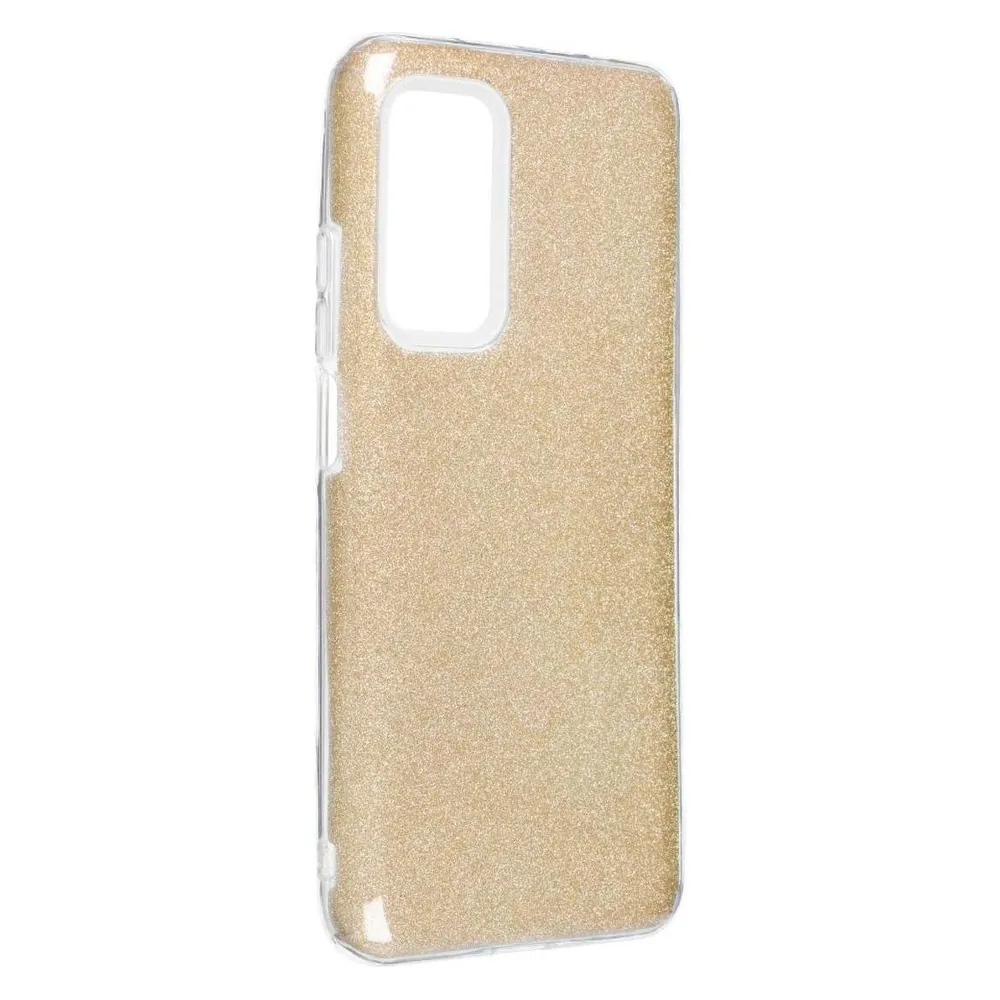 König Design Handyhülle für Xiaomi Mi 10T Schutzcase Cover Bumper Schale Glitzer Rahmen Gold