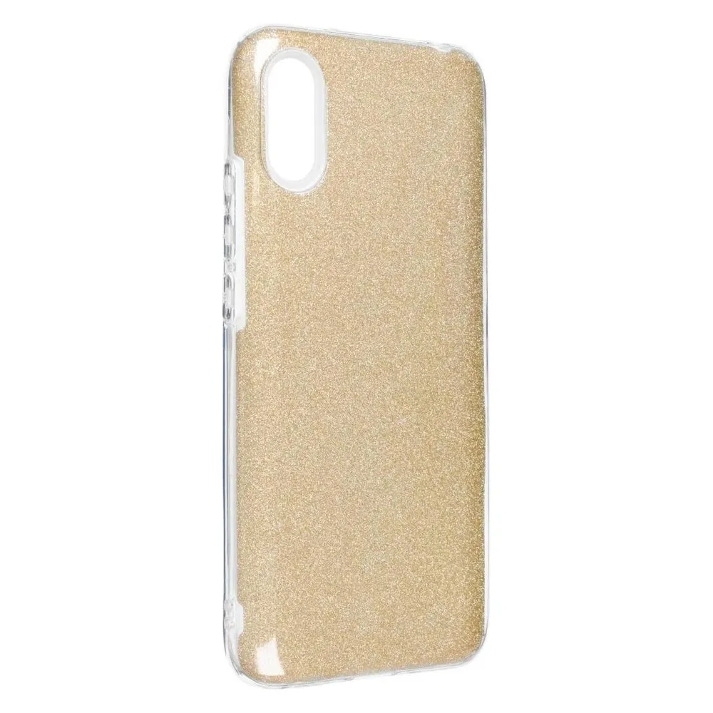 König Design Handyhülle für Xiaomi Redmi 9A Schutzcase Cover Bumper Schale Glitzer Gold Neu