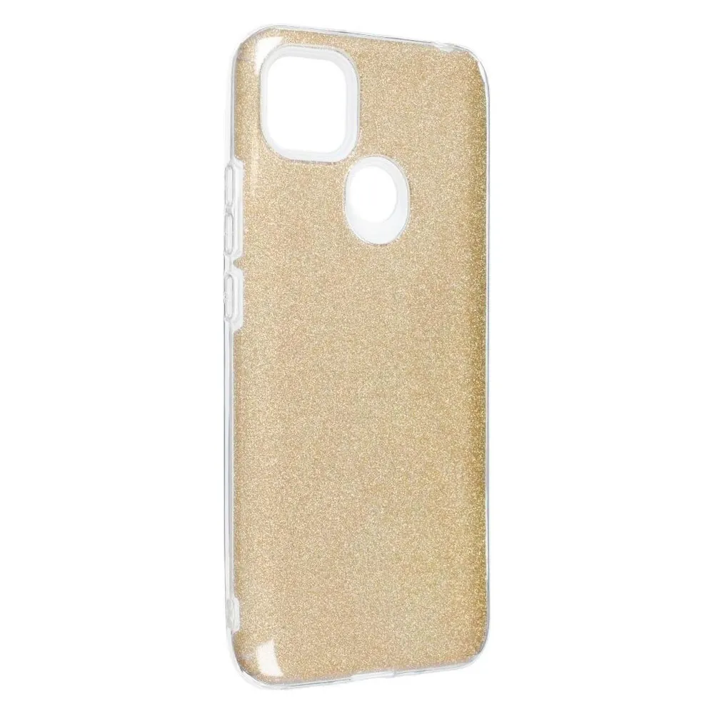 König Design Handyhülle für Xiaomi Redmi 9C Schutzcase Cover Bumper Schale Glitzer Gold Neu