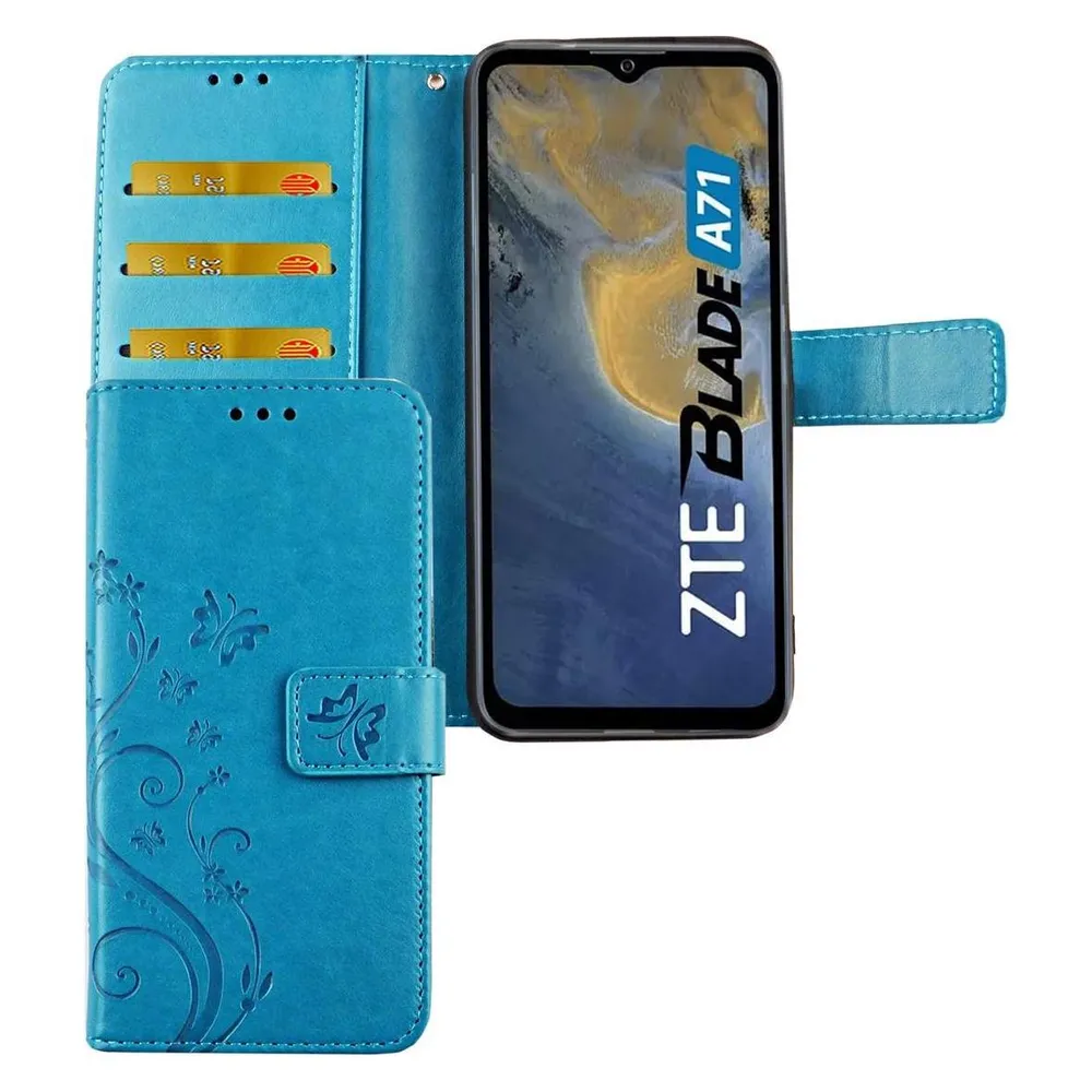 König Design Handyhülle für ZTE Blade A71 Case Cover Schutztasche Schutzhülle Bookstyle Neu (ZTE Blade A71)
