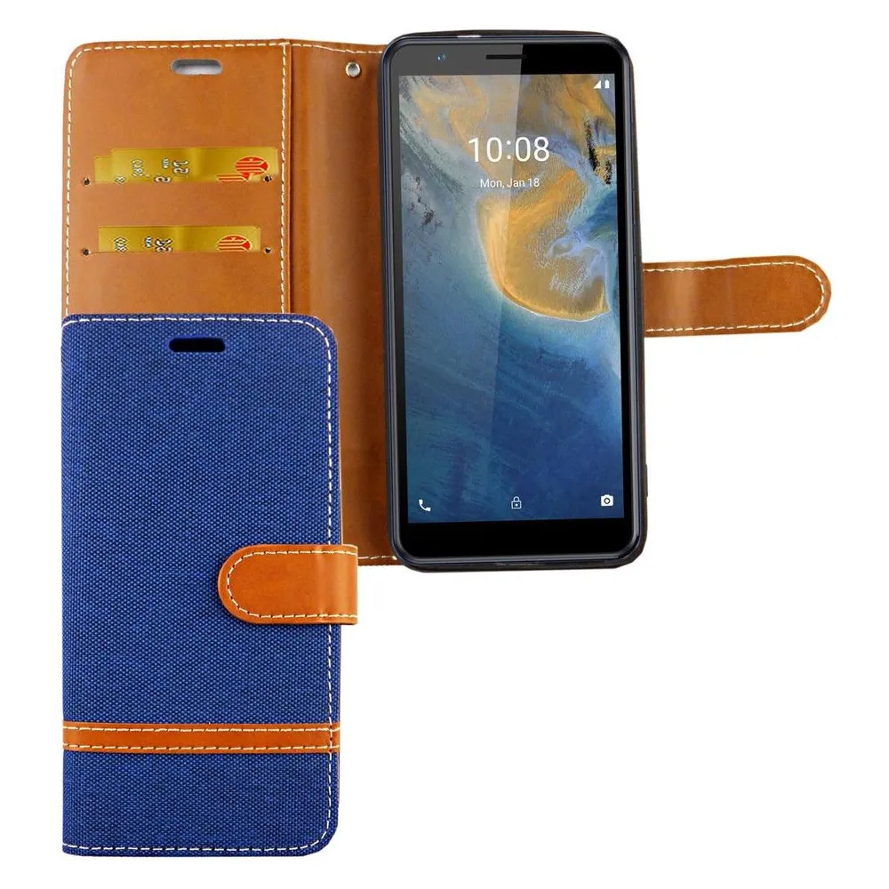 König Design Handyhülle für ZTE Blade A31 Case Cover Schutztasche Schutzhülle Bookstyle Neu (ZTE Blade A31)