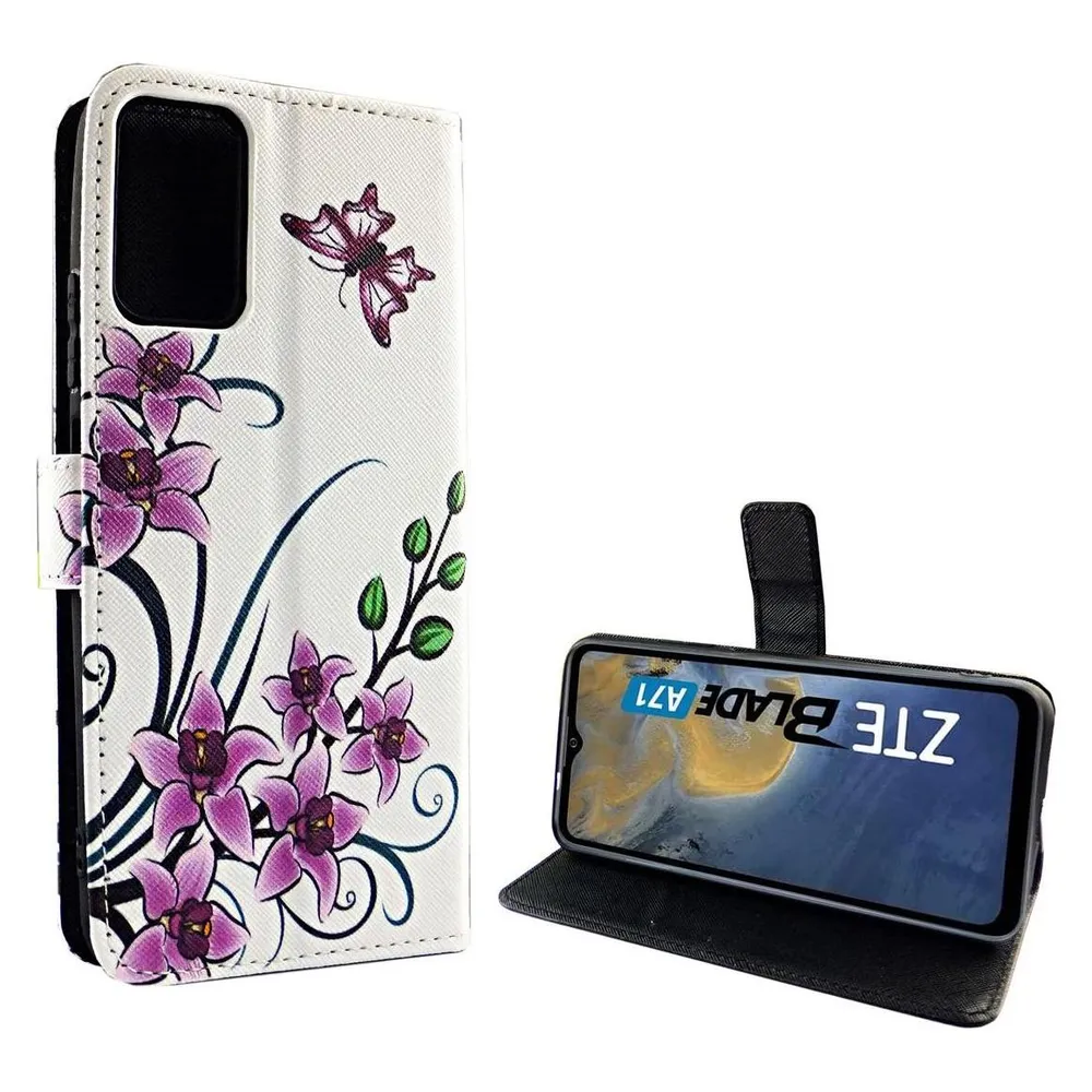 König Design Handyhülle für ZTE Blade A71 Case Cover Schutztasche Schutzhülle Bookstyle Neu (ZTE Blade A71)