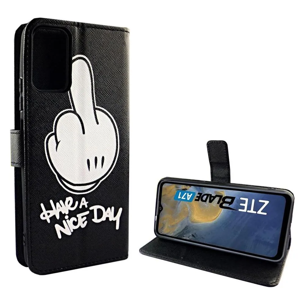 König Design Handyhülle für ZTE Blade A71 Case Cover Schutztasche Schutzhülle Bookstyle Neu (ZTE Blade A71)