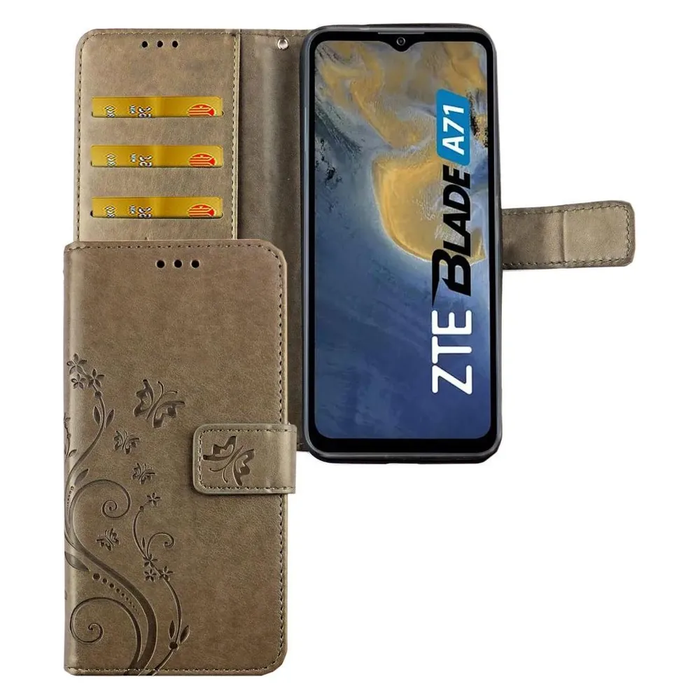 König Design Handyhülle für ZTE Blade A71 Case Cover Schutztasche Schutzhülle Bookstyle Neu (ZTE Blade A71)
