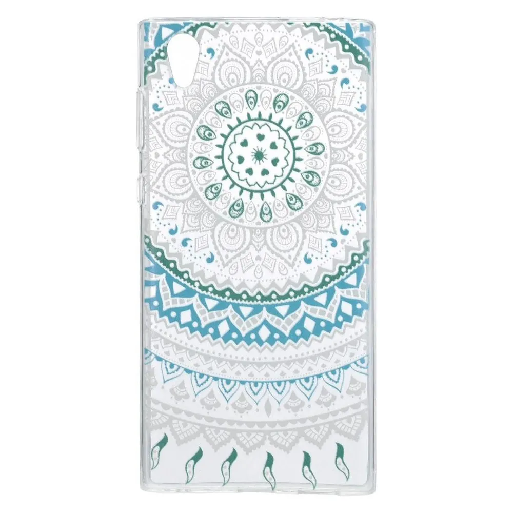 König Design Henna Cover für Handy Sony Xperia XA2 Case Schutz Hülle Silikon Etui Sonne Blau
