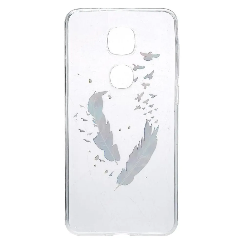 König Design Henna Cover für LeEco Le 2 Case Schutz Hülle Silikon Bumper Etuis Federn Bunt