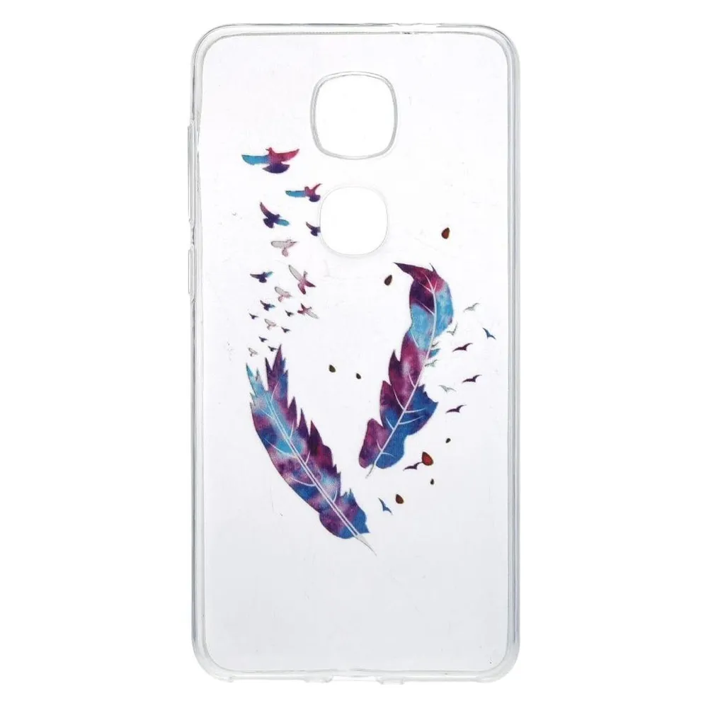 König Design Henna Cover für LeEco Le 2s Case Schutz Hülle Silikon Bumper Etuis Federn Bunt