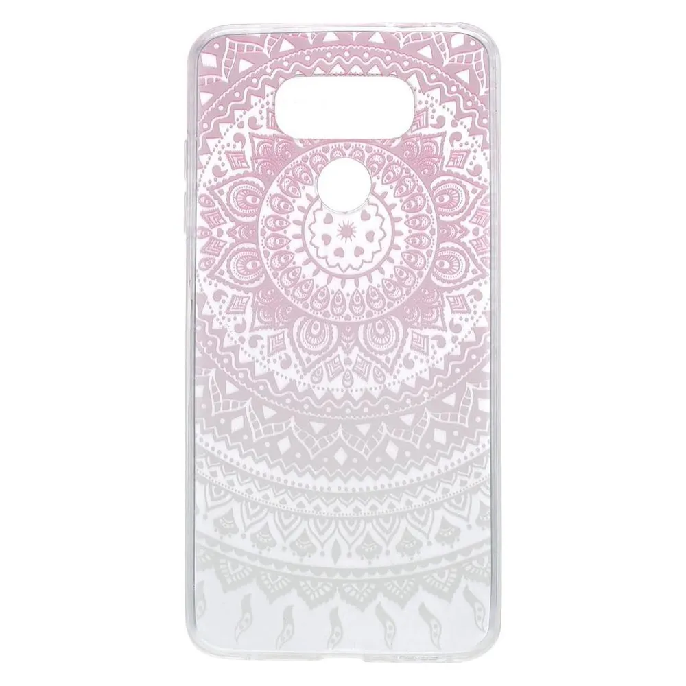 König Design Henna Cover für LG G6 Case Schutz Hülle Rahmen Silikon Bumper Etuis Sonne Pink