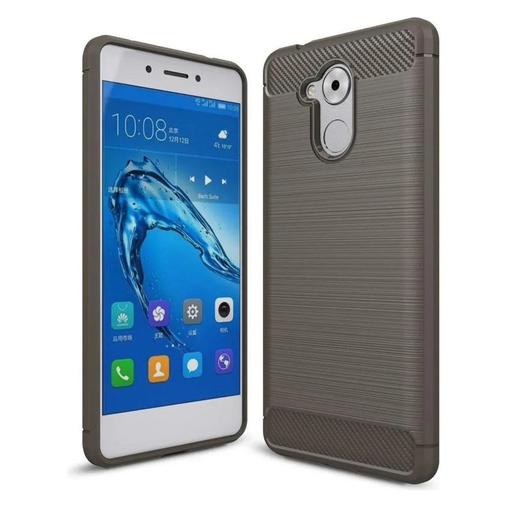König Design Huawei Enjoy 6s Hülle Case Handy Cover Schutz Tasche Schutzhülle Bumper Grau