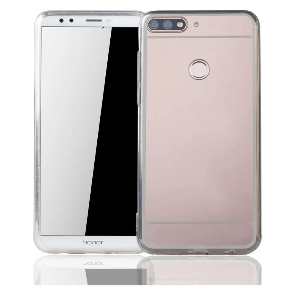 König Design Huawei Honor 7C Hülle Case Handy Cover Schutz Tasche Schutzhülle Spiegel Pink