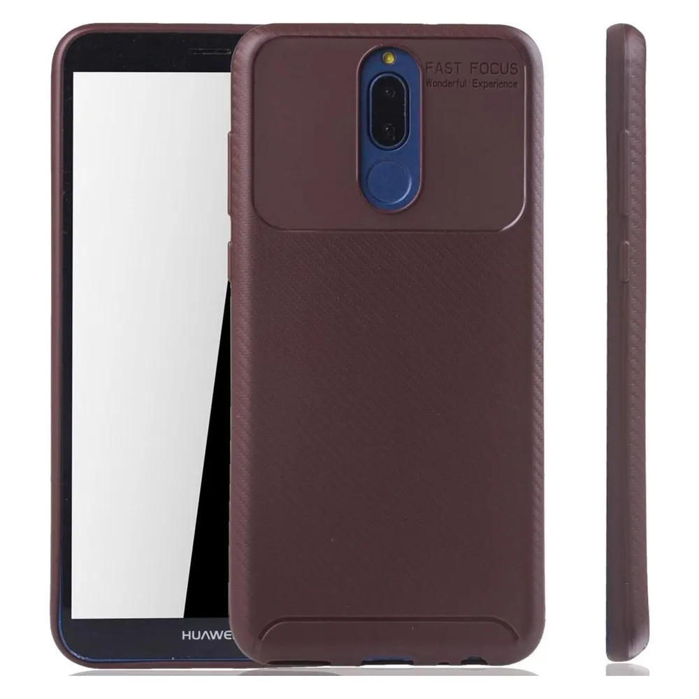 König Design Huawei Mate 10 Lite Hülle Case Handy Cover Schutz Tasche Schutzhülle Etuis Braun
