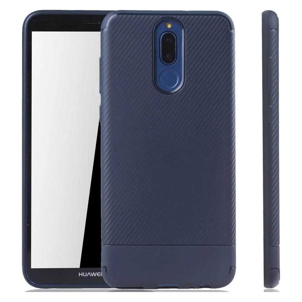 König Design Huawei Mate 10 Lite Hülle Case Handy Cover Schutz Tasche Schutzhülle Bumper Blau