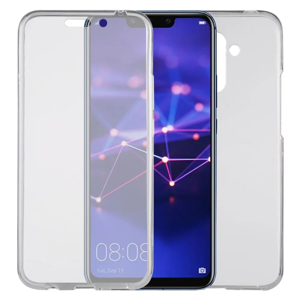 König Design Huawei Mate 20 Lite Hülle Case 360 Handy Schutz Tasche Cover Full TPU Transparent