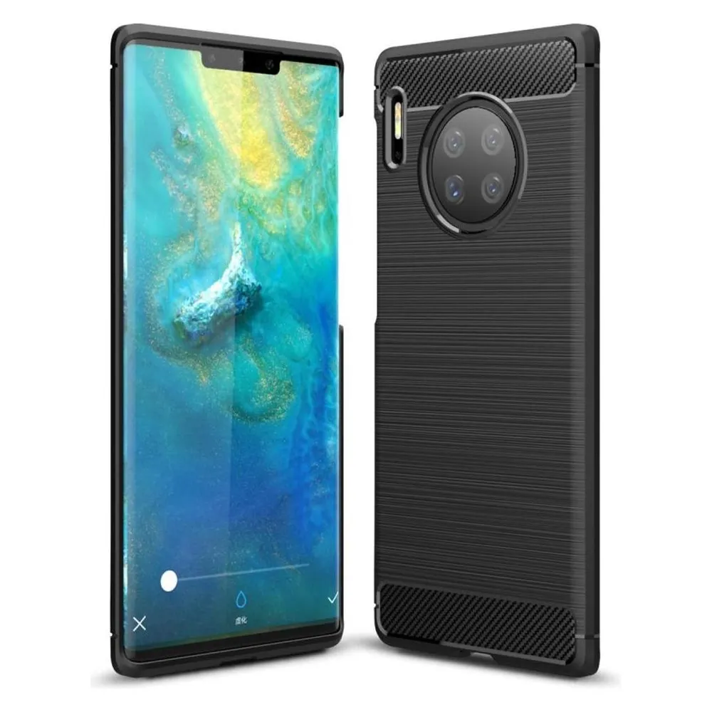 König Design Huawei Mate 30 Pro Hülle Case Handy Cover Schutz Tasche Schutzhülle Etui Schwarz
