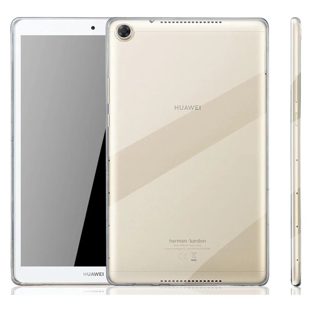 König Design Huawei MediaPad M5 Lite 8.0 durchsichtige Tablethülle Schutzcase Transparent Neu