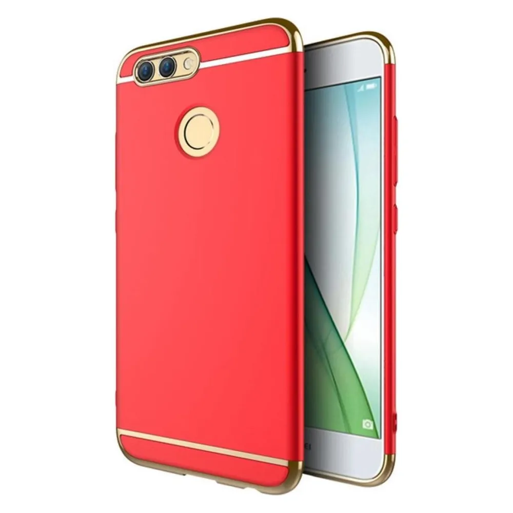 König Design Huawei Nova 2 Hülle Case Handy Cover Schutz Tasche Schutzhülle Bumper Schale Rot