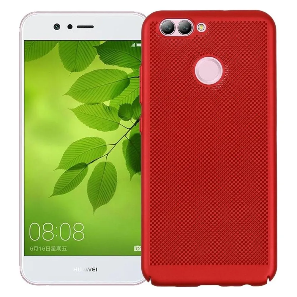 König Design Huawei Nova 2 Plus Hülle Case Handy Cover Schutz Tasche Schutzhülle Bumper Rot (Huawei Nova 2 Plus)