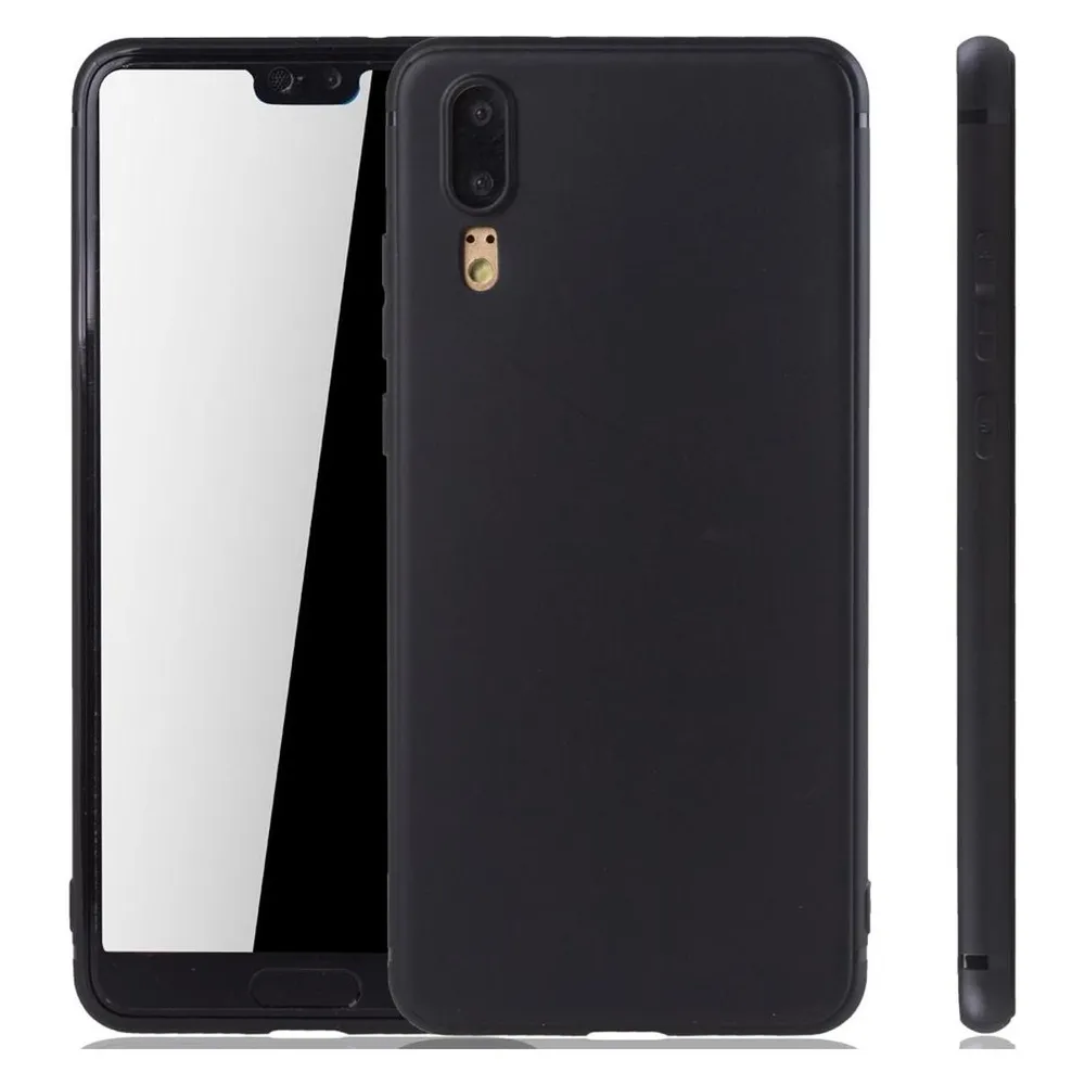 König Design Huawei P20 Hülle Case Handy Cover Schutz Tasche Schutzhülle Bumper Etuis Schwarz (Huawei P20)