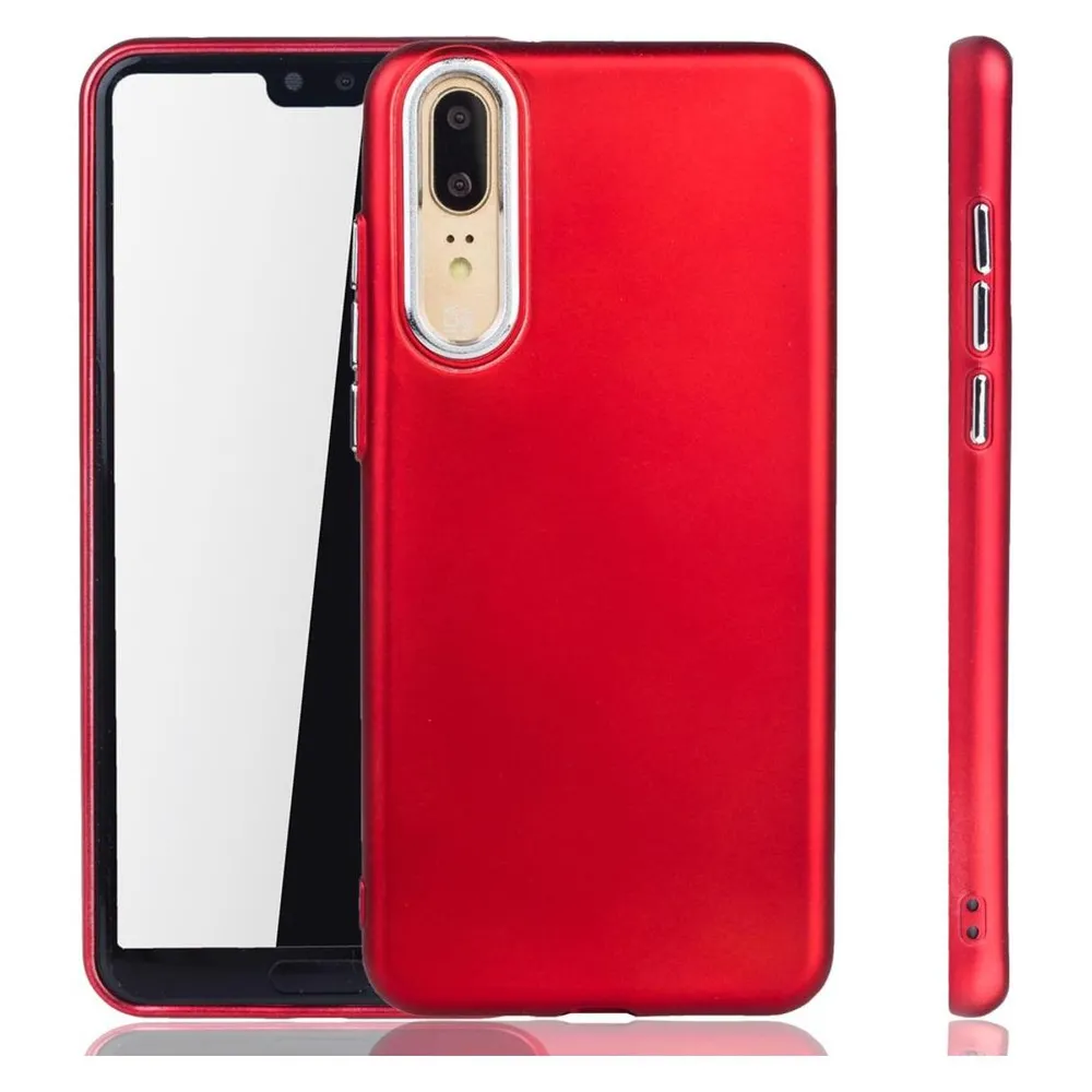 König Design Huawei P20 Hülle Case Handy Cover Schutz Tasche Schutzhülle Bumper Schale Rot (Huawei P20)
