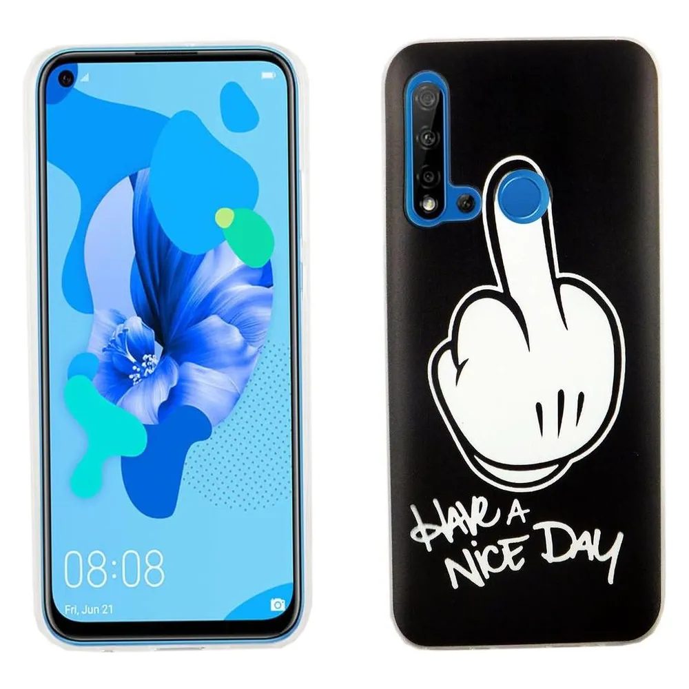 König Design Huawei P20 Lite 2019 Hülle Case Handy Cover Schutz Tasche Schutzhülle Schwarz (Huawei P20 Lite (2019))