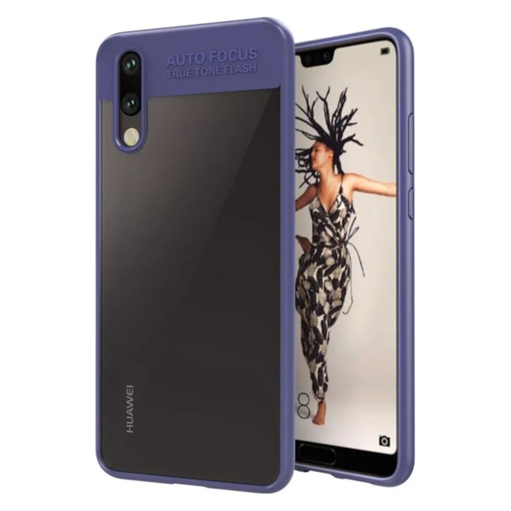 König Design Huawei P20 Lite Hülle Case Handy Cover Schutz Tasche Schutzhülle Bumper Blau (Huawei P20 Lite)