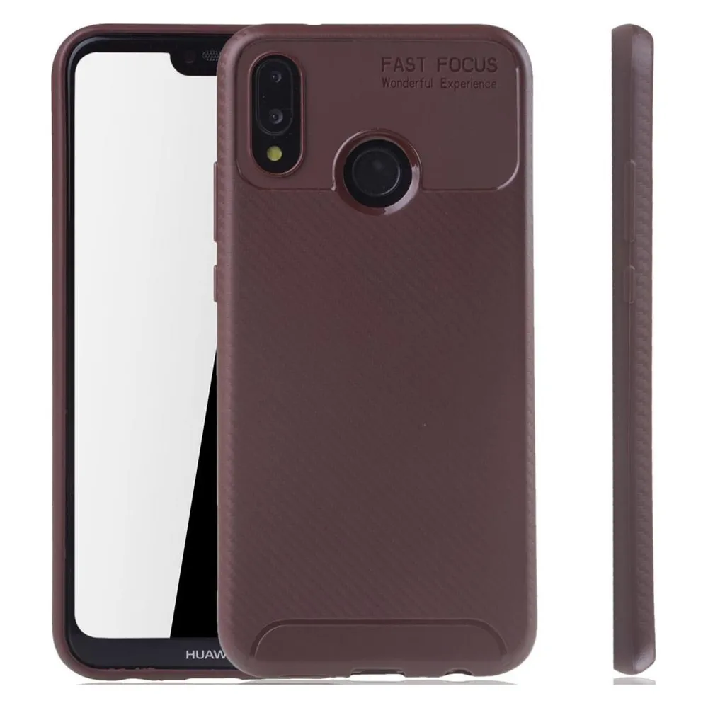 König Design Huawei P20 Lite Hülle Case Handy Cover Schutz Tasche Schutzhülle Bumper Braun