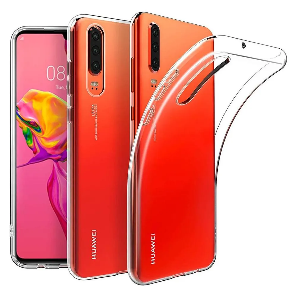 König Design Huawei P30 durchsichtige Handyhülle Schutzcase Cover Etui Bumper Transparent Neu
